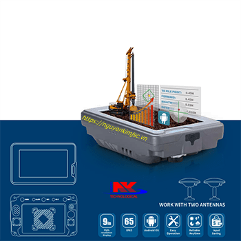 Hệ thống GNSS định vị hố khoan và công trình trong xây dựng